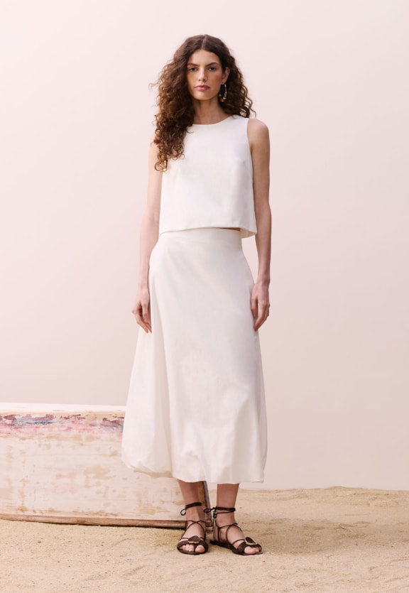 Saia Midi Balonê Vista Frontal