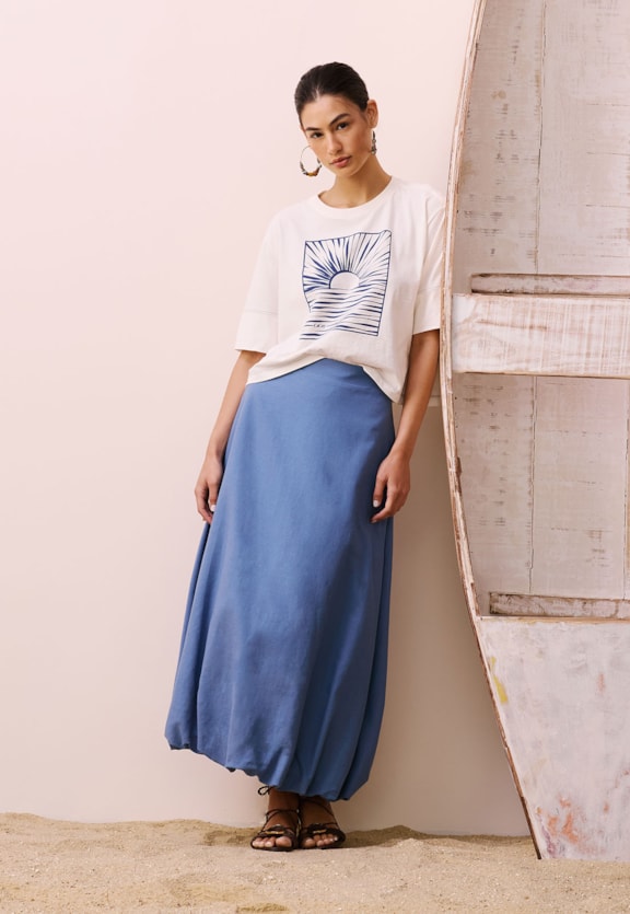 Saia Midi Balonê Vista Frontal