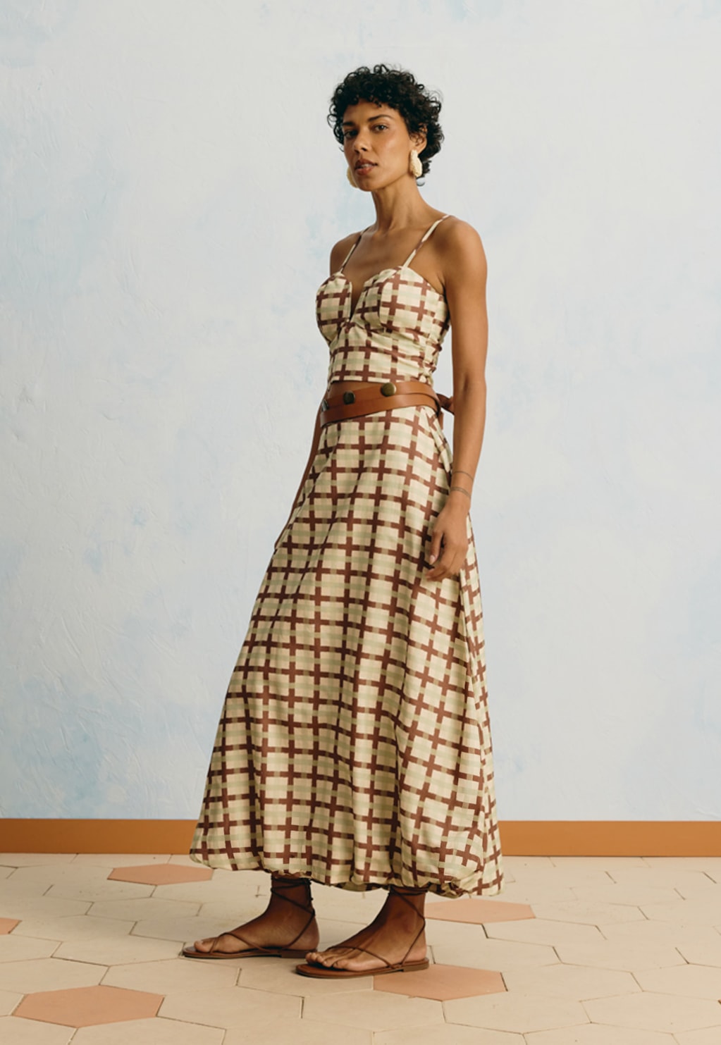 Saia Midi Balonê Estampada Mitú