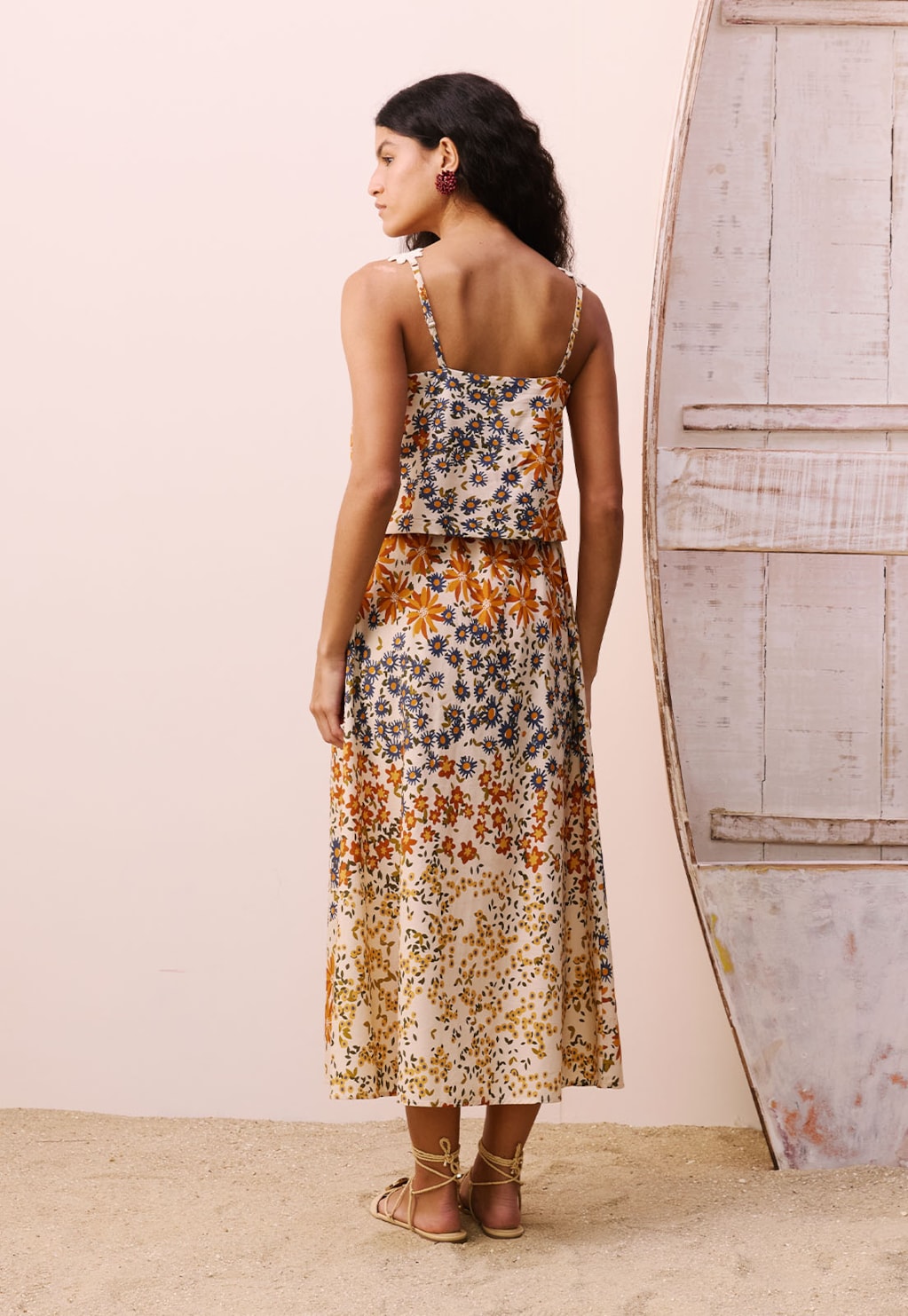 Saia Midi Estampada Jambú