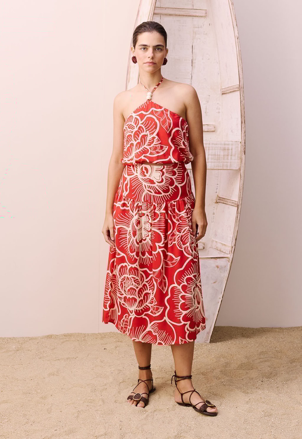 Saia Midi Pala Estampada Cambará