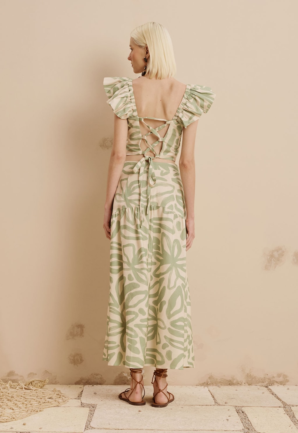 Saia Midi Pala Estampada Jari