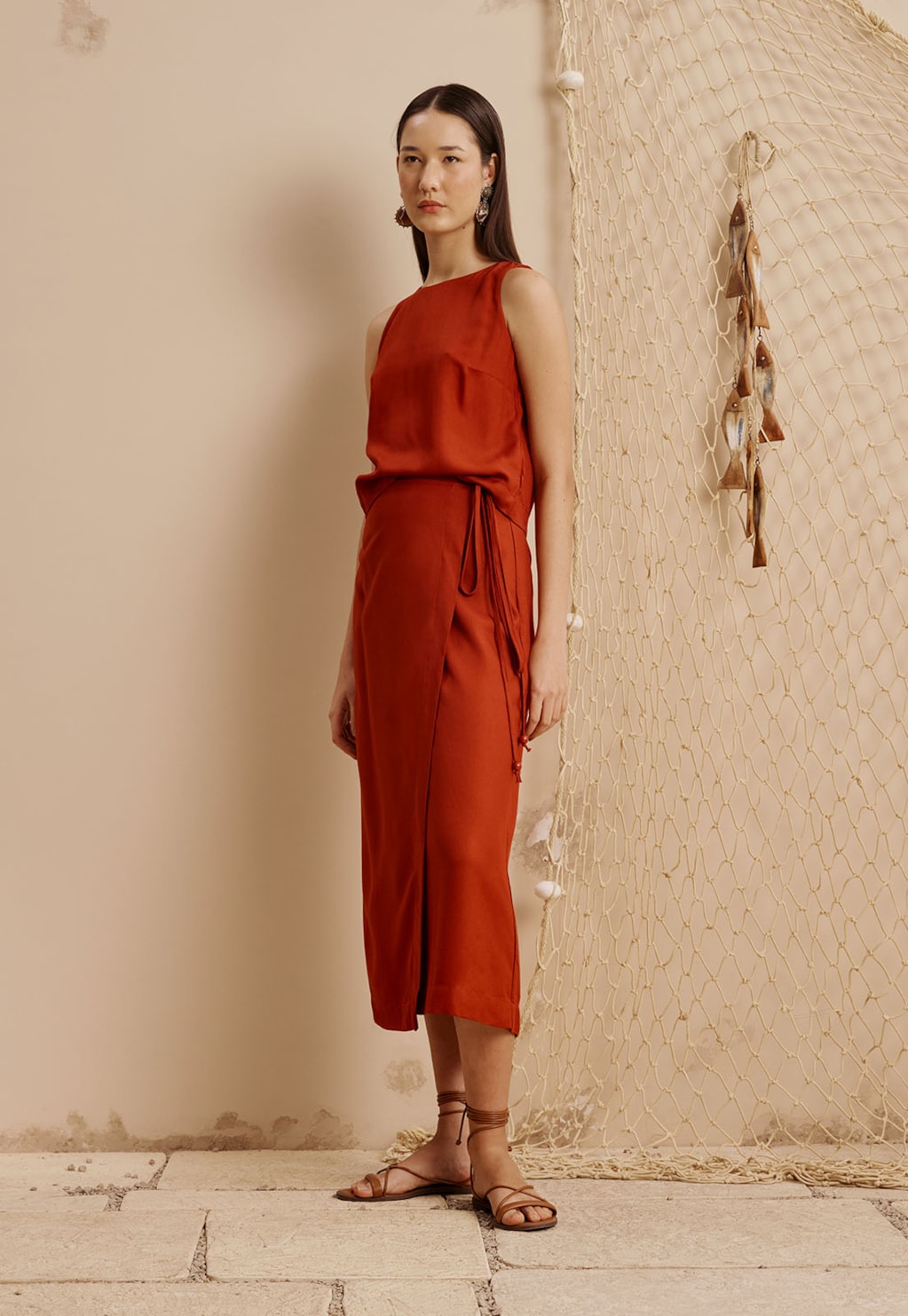 Saia Midi Pareô Lisa