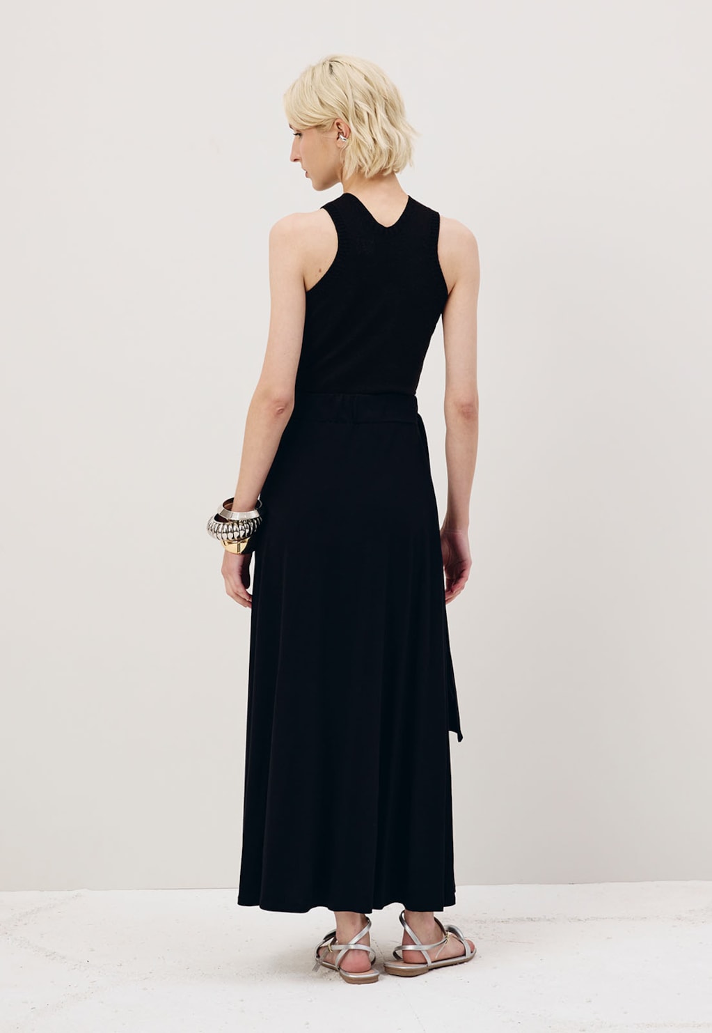 Saia Midi Transpassada Malha