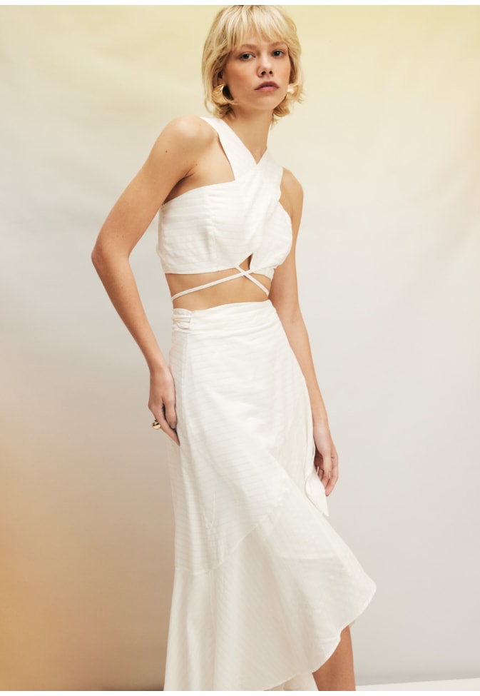 Saia Pareô Tecido Liso