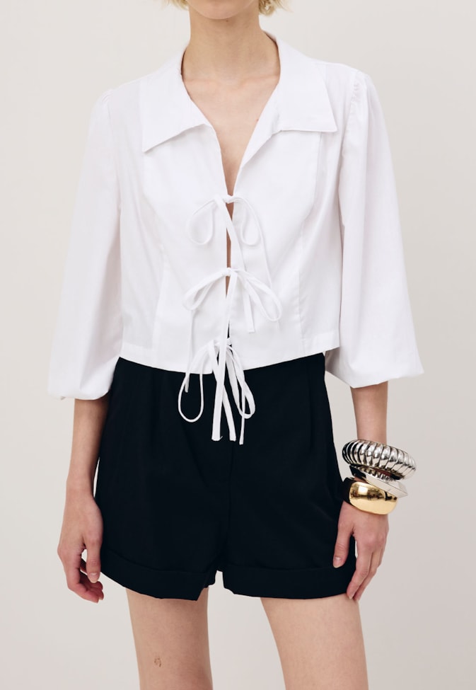 Short Alfaiataria com Pregas