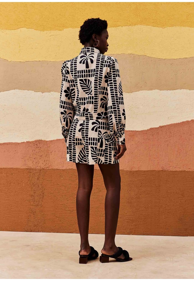 Short Bolso Estampado Pucara