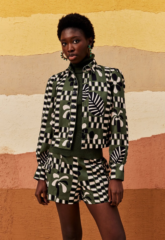 Short Bolso Estampado Pucara