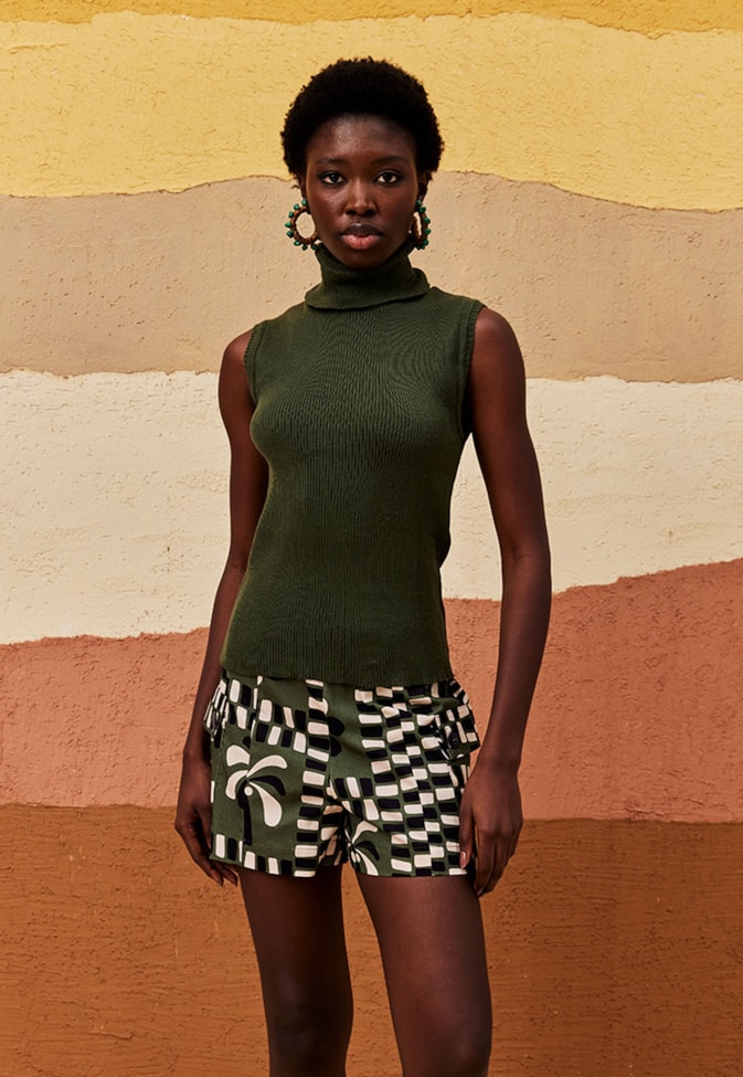 Short Bolso Estampado Pucara