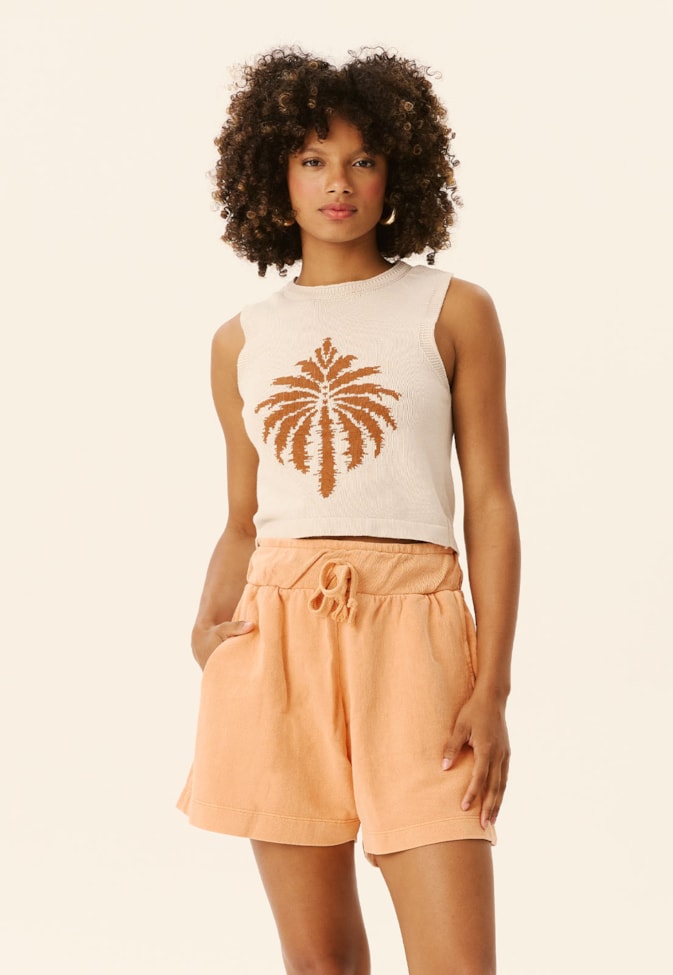 Short com Bolso Moletom Estonado