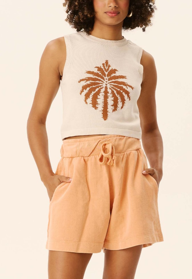 Short com Bolso Moletom Estonado