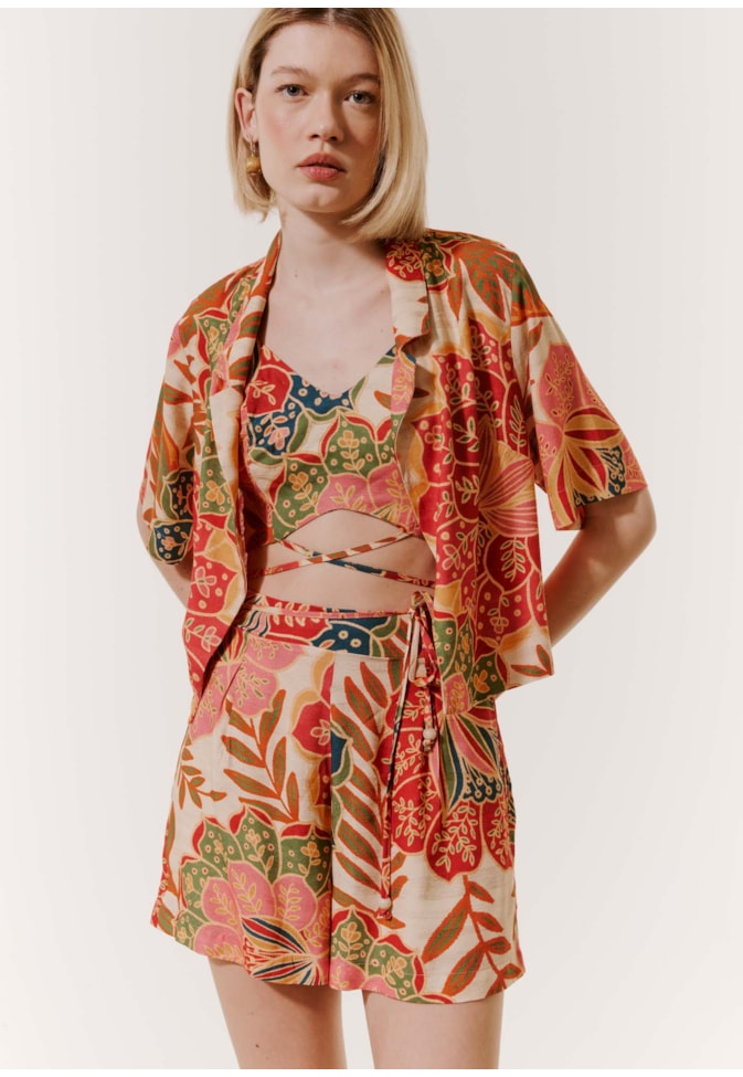 Short com Pala Estampado Bohemia