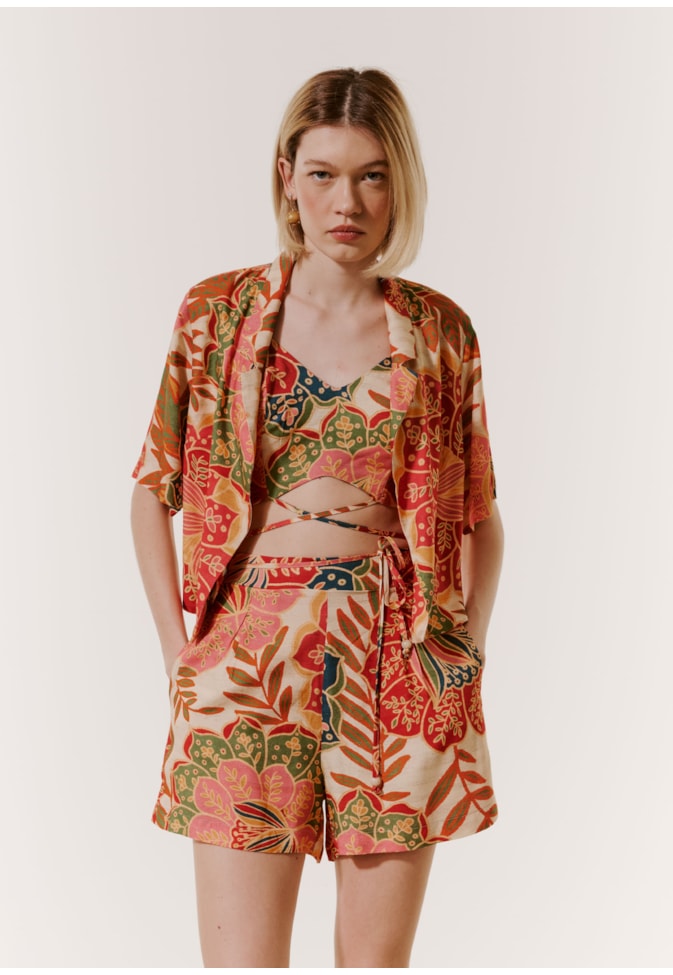 Short com Pala Estampado Bohemia
