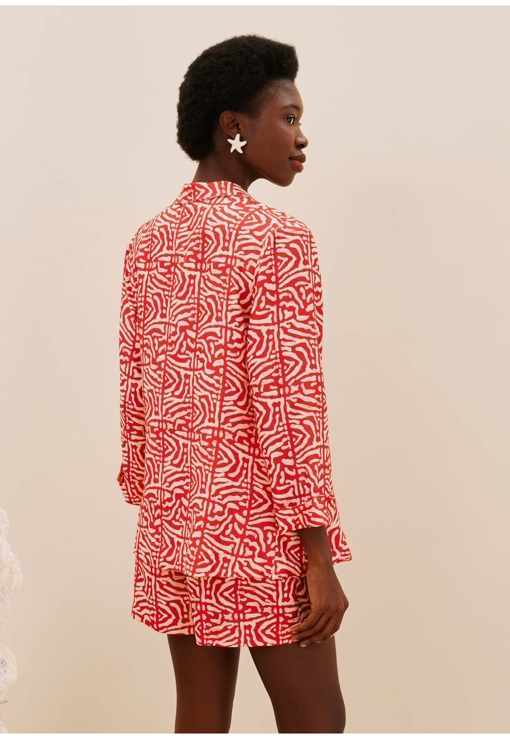 Short Curto Estampado Costas dos Corais