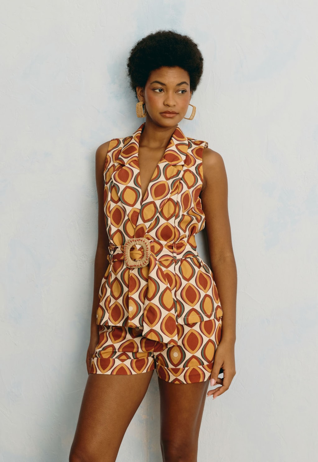 Short Estampado Cacau Solar