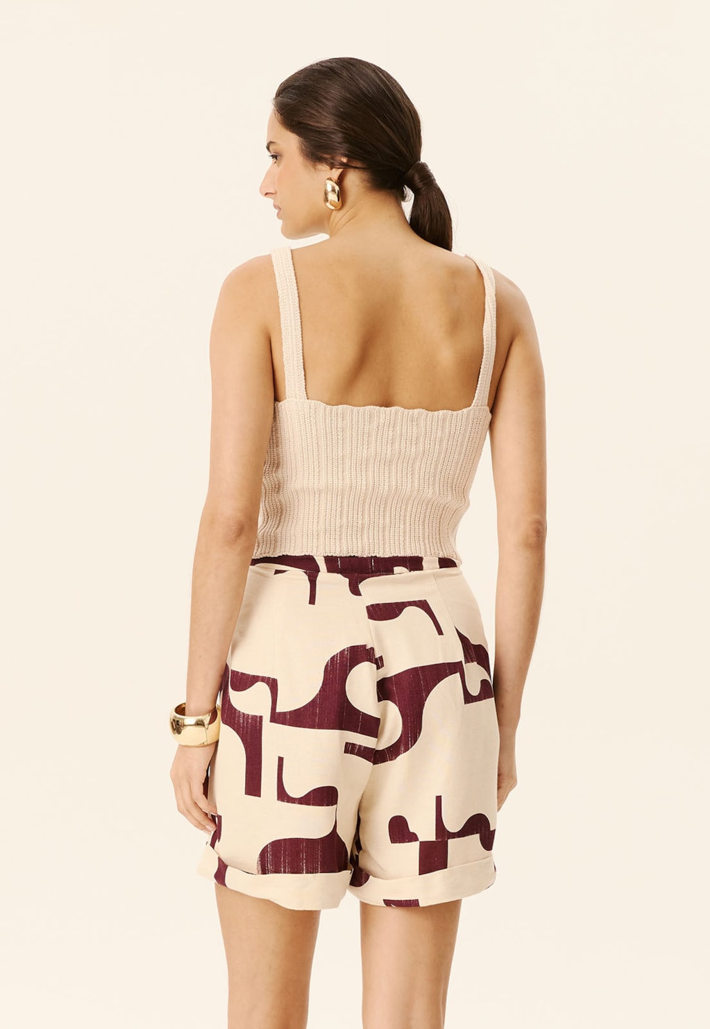 Short Recorte Estampado Puente Del Inca