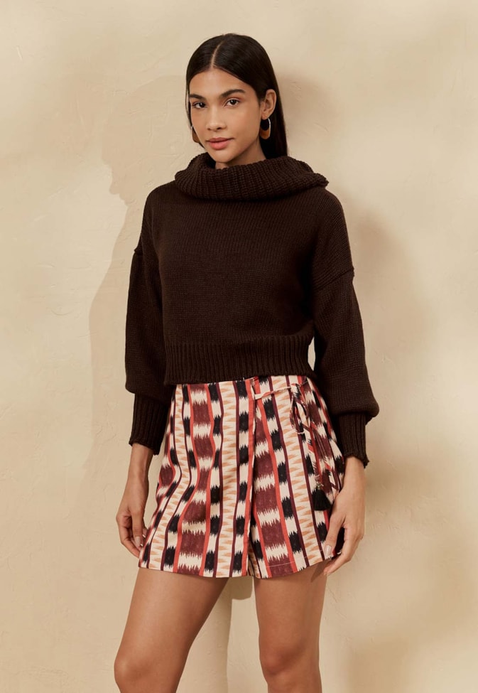 Short Saia Estampado Tapê