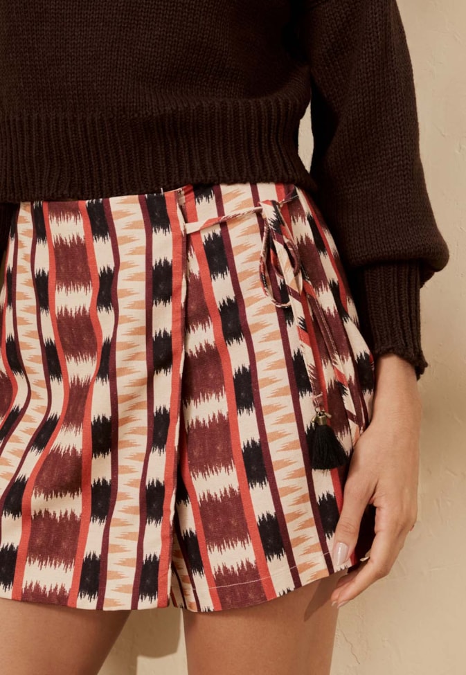 Short Saia Estampado Tapê