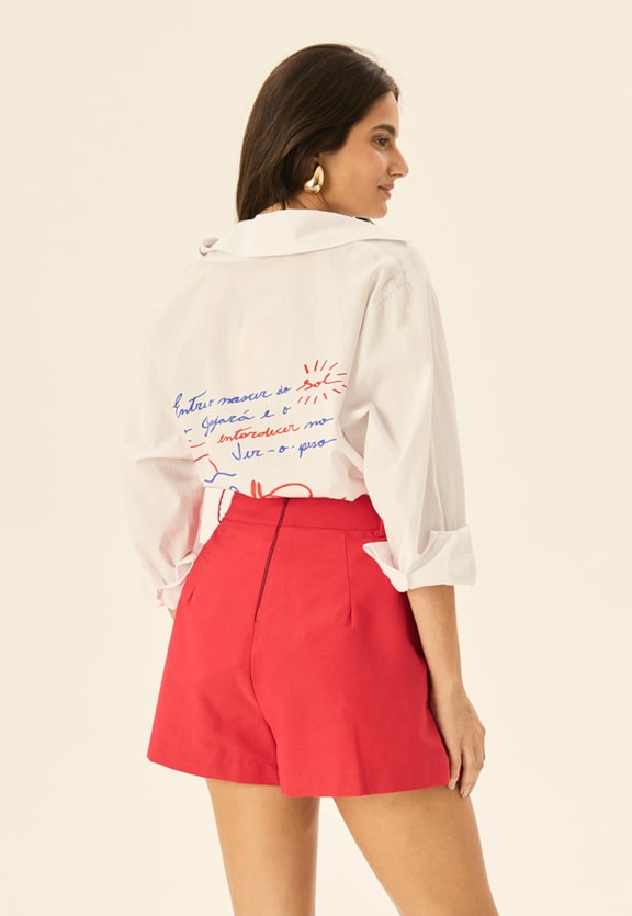 Short Saia Pences Vista Traseira