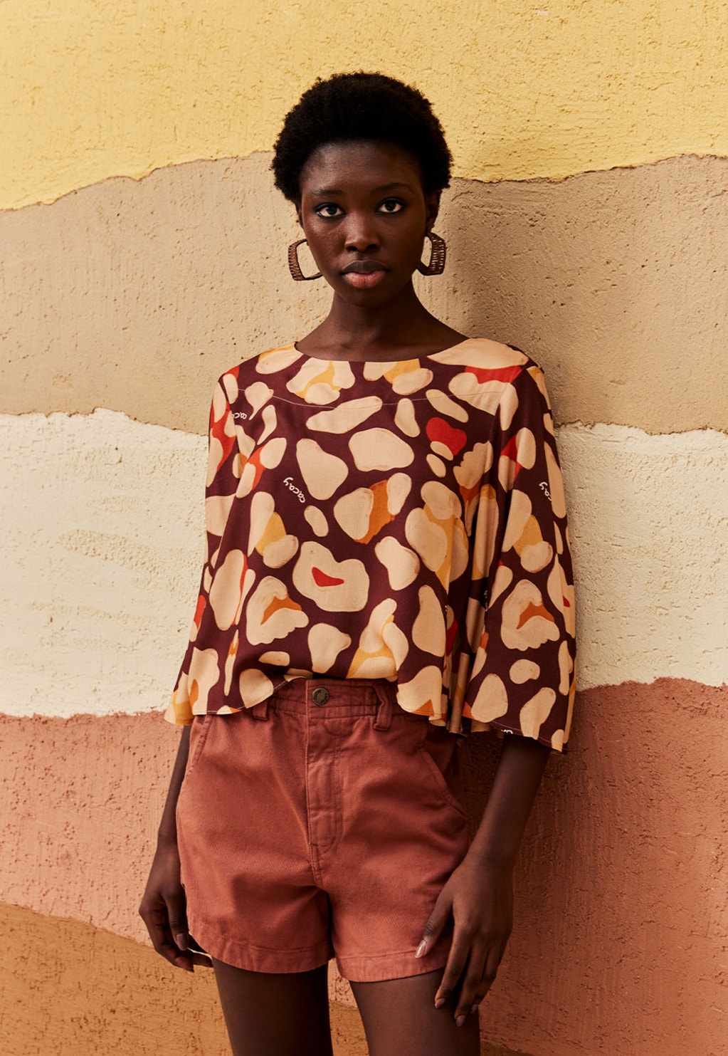 Short Sarja Cós Elástico Sarja