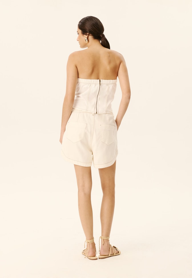 Short Sarja Cós Elástico Sarja