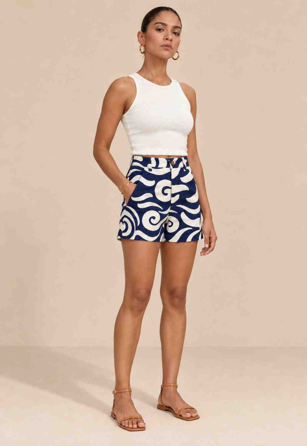 Short Sarja Estampado Pororoca