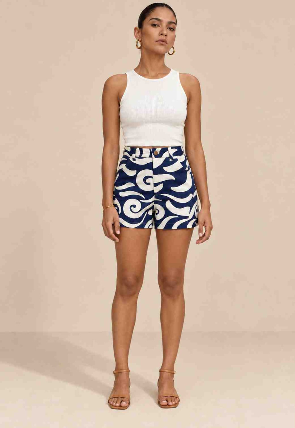 Short Sarja Estampado Pororoca