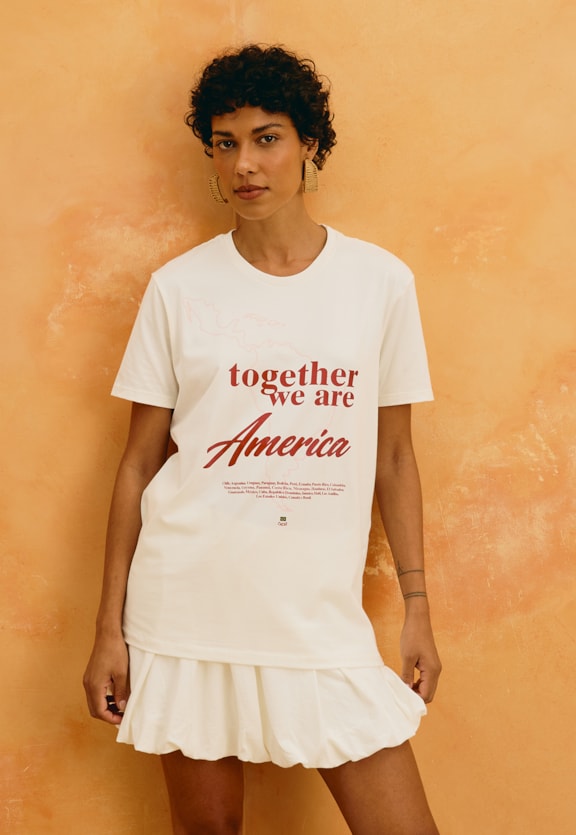 T-Shirt Bad Bunny America Vista Frontal