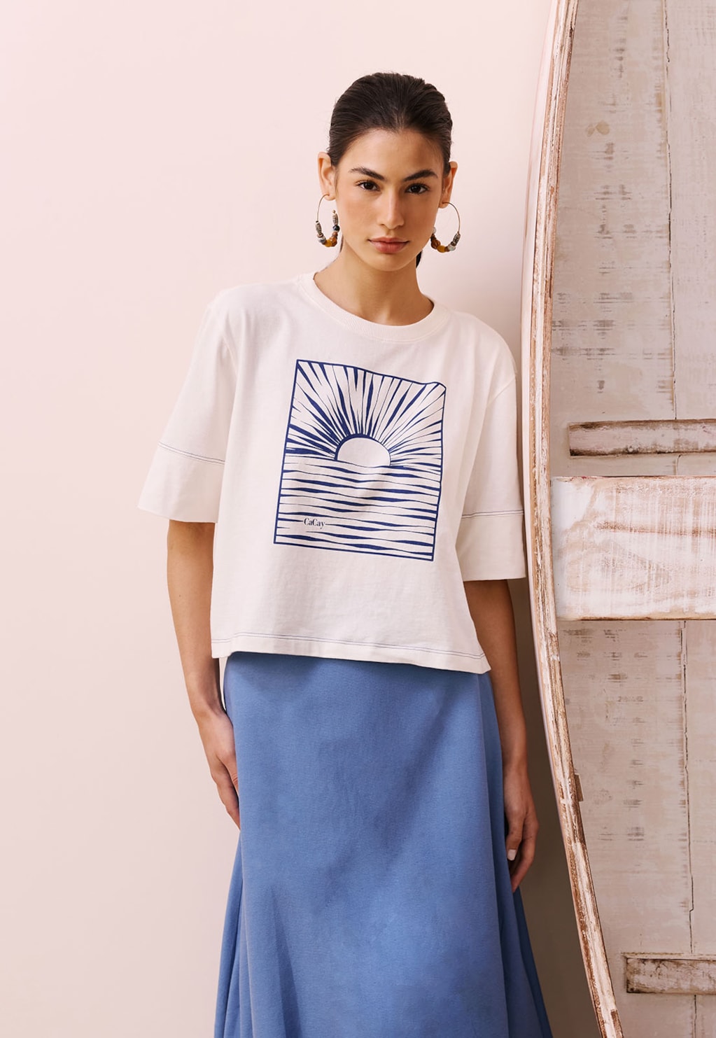 T-shirt Cropped Alongado Silk