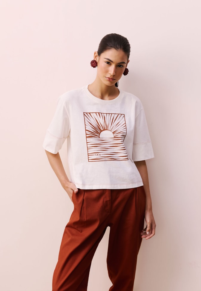 T-shirt Cropped Alongado Silk