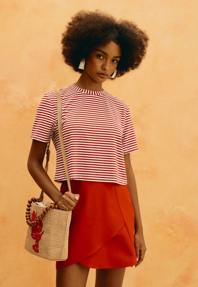 T-Shirt Cropped Listrada
