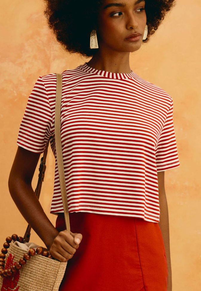 T-Shirt Cropped Listrada