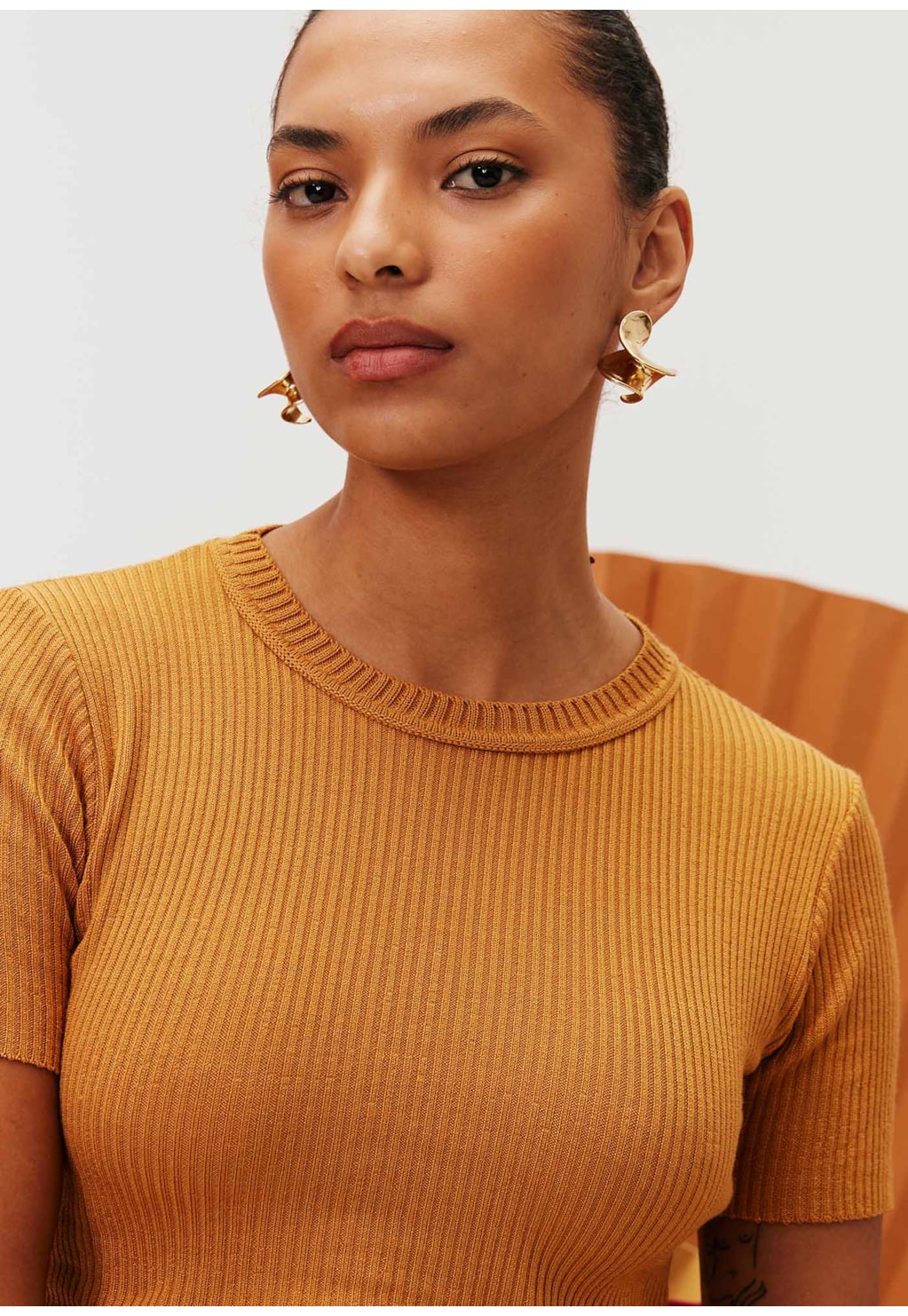 T-shirt Cropped Tricot