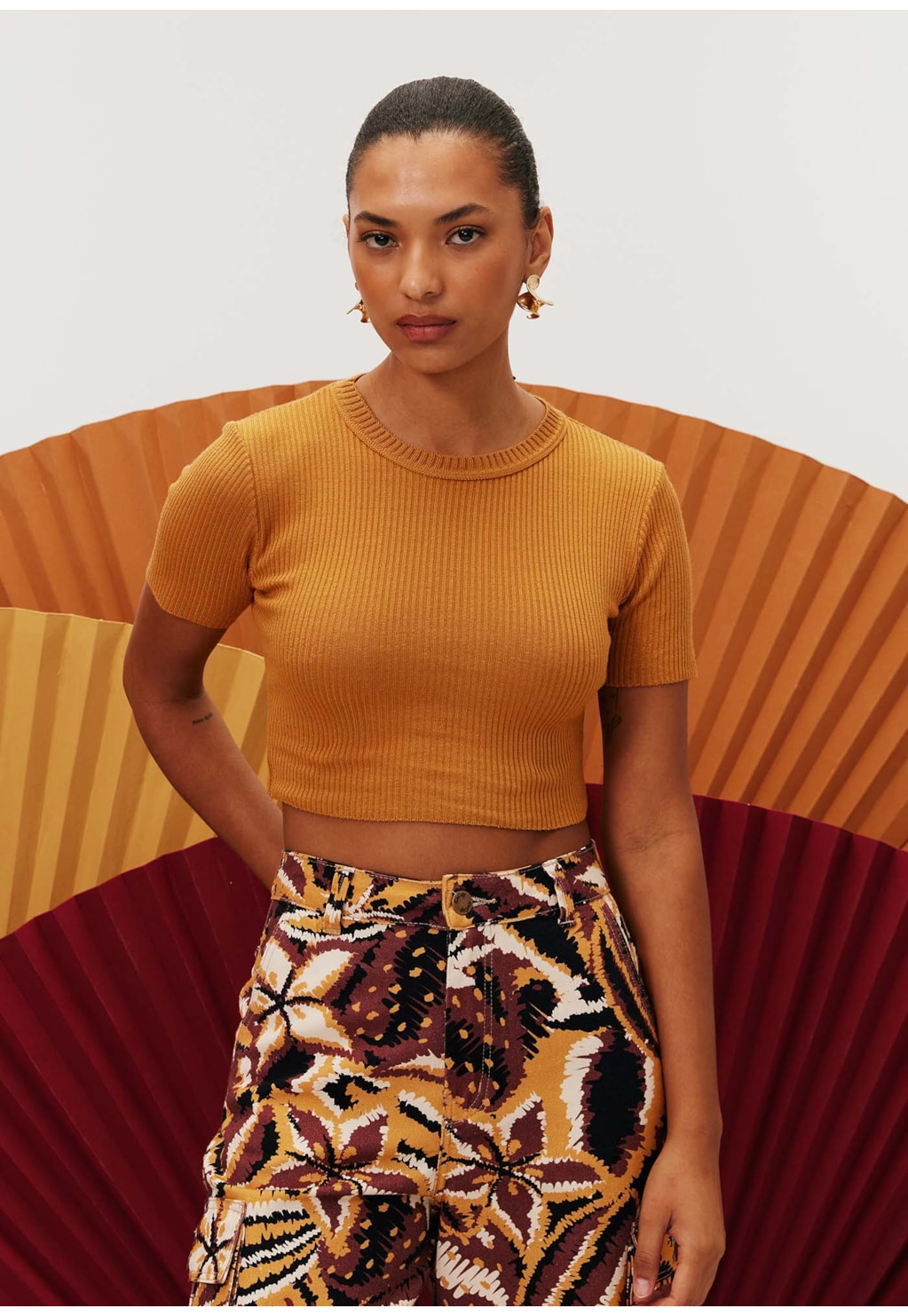 T-shirt Cropped Tricot