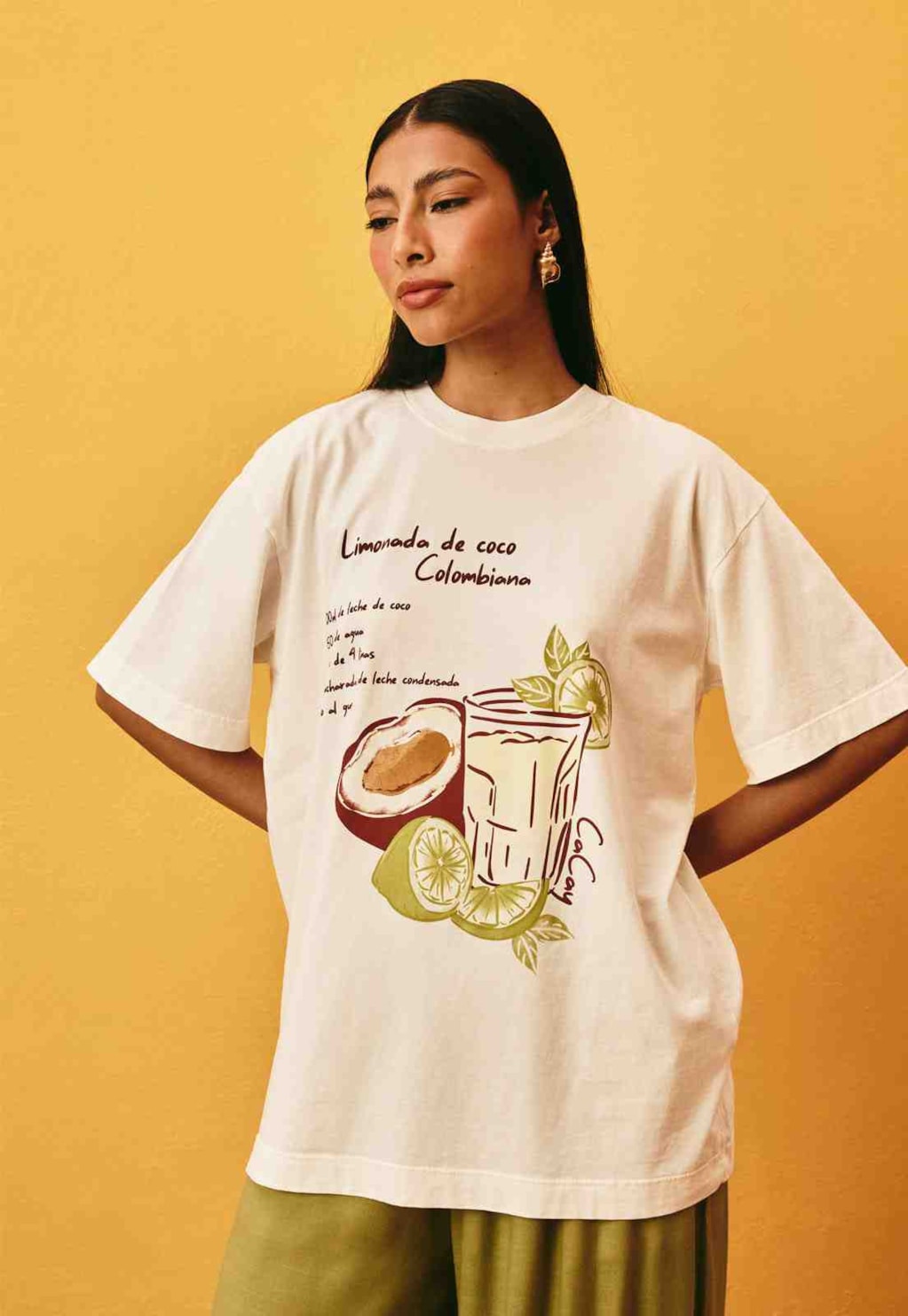 T-Shirt Oversized Limonada De Coco