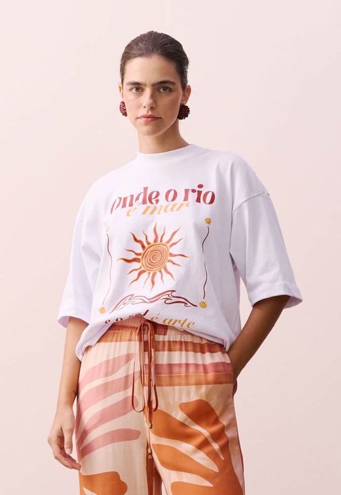 T-shirt Silk Rio é Mar