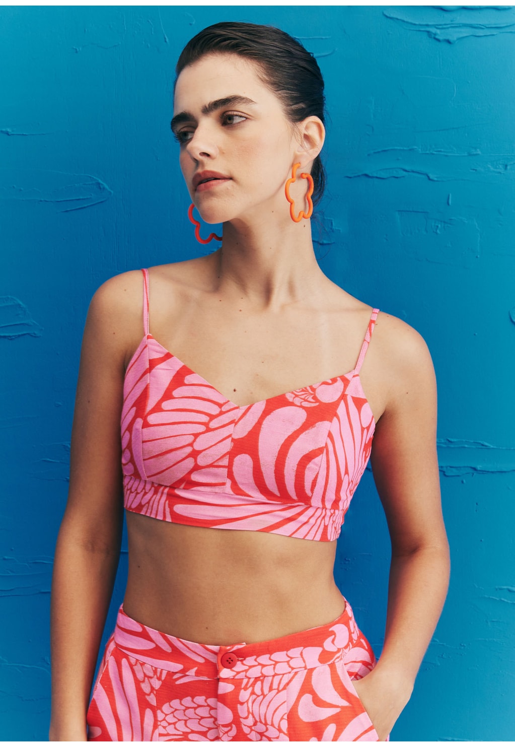 Top Alça Estampado Araras de Bonito