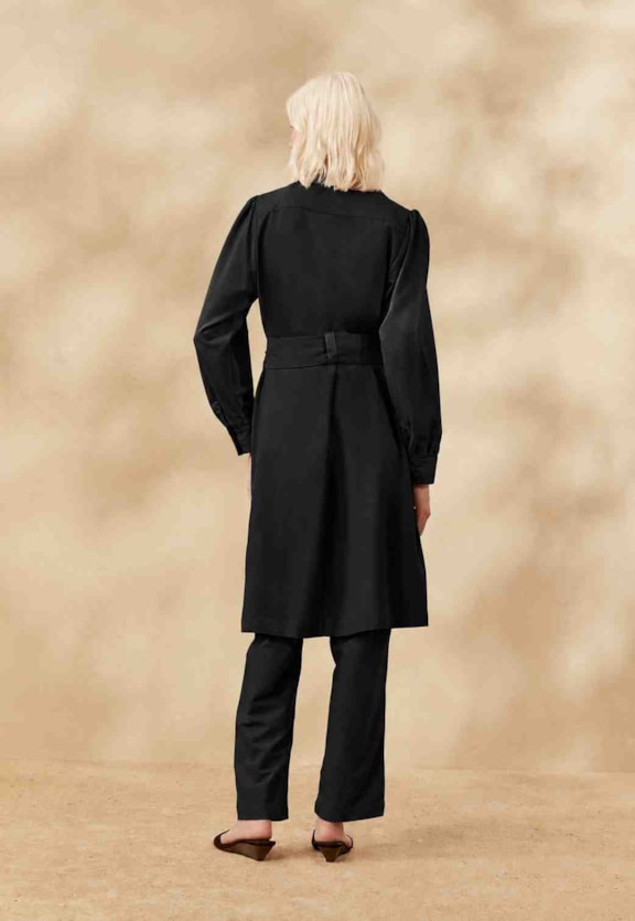 Trench Coat Amarração Vista Traseira
