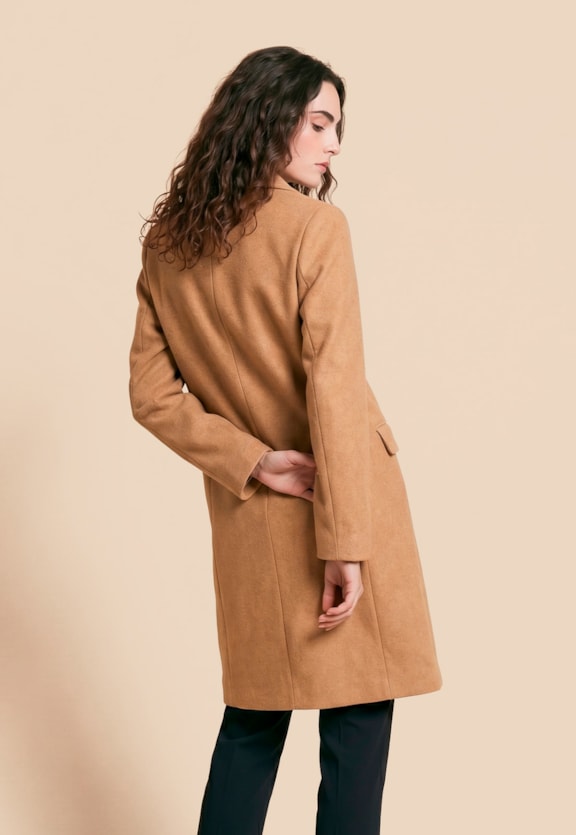 Trench Coat Liso Alongado Vista Traseira