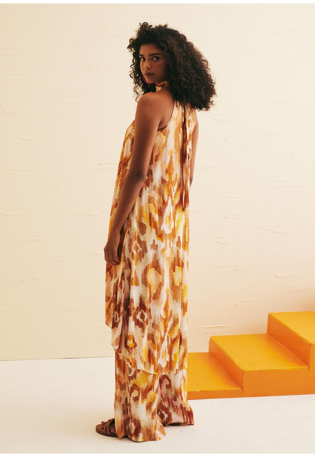 Túnica Transpassada Estampada Ica