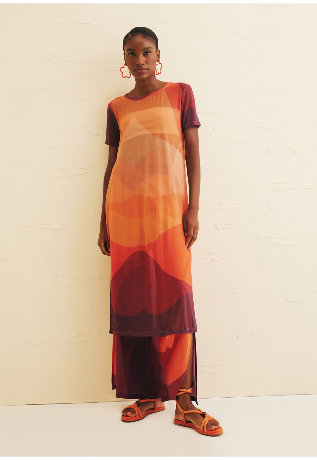 Túnica Tule Estampada Las Coloradas