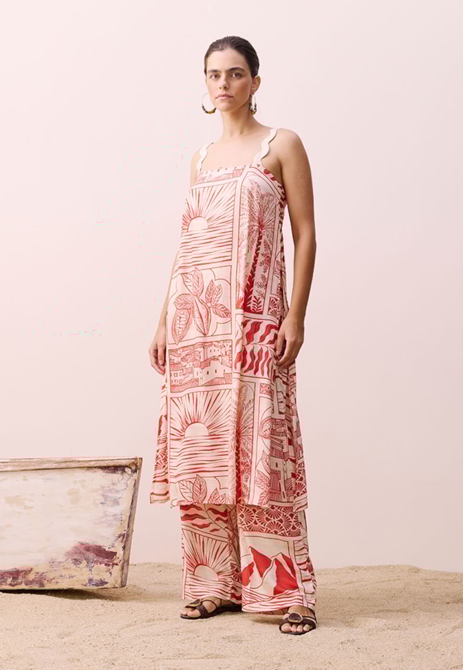 Veste Alça Sianinha Estampada Santarém