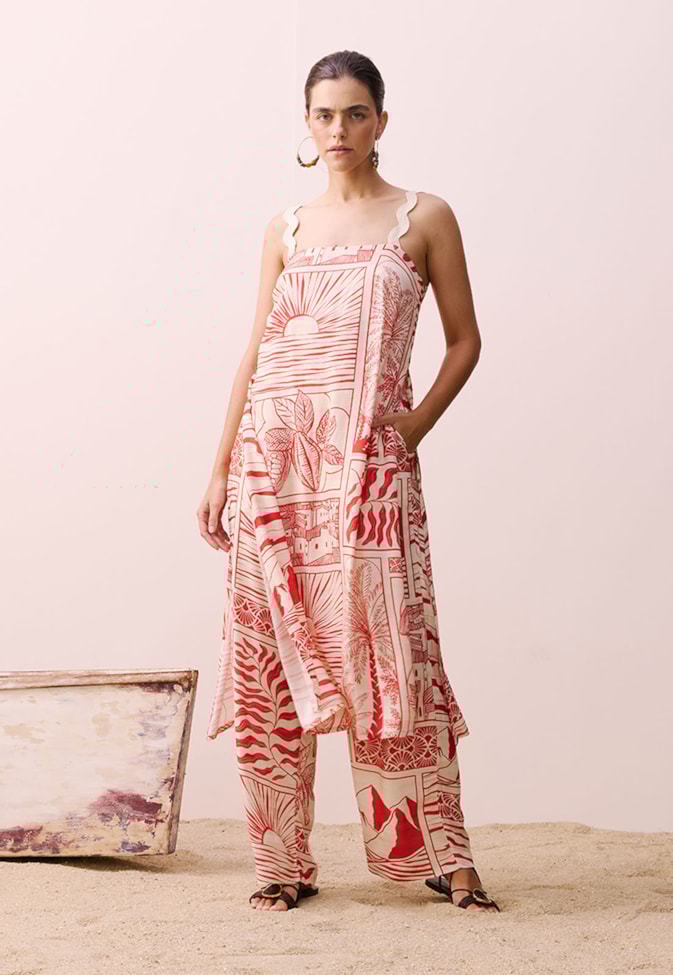 Veste Alça Sianinha Estampada Santarém