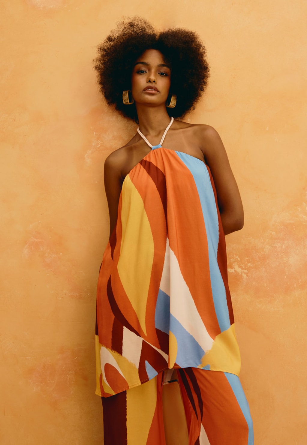 Veste Amarração Estampada Solare