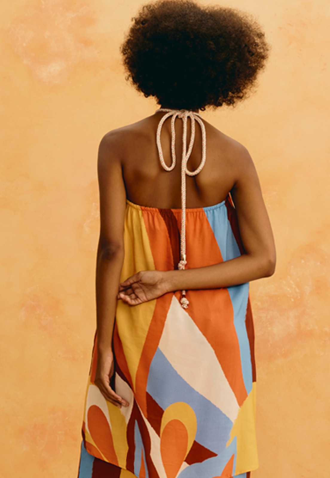 Veste Amarração Estampada Solare Vista Traseira