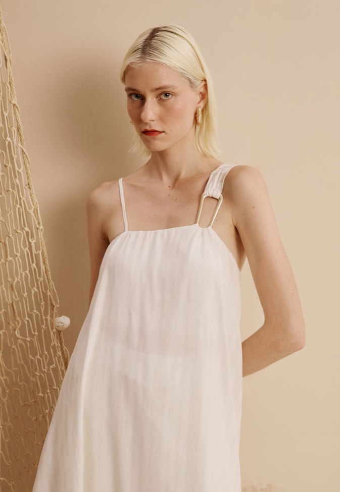 Veste Assimétrica Alça Passador Boleado