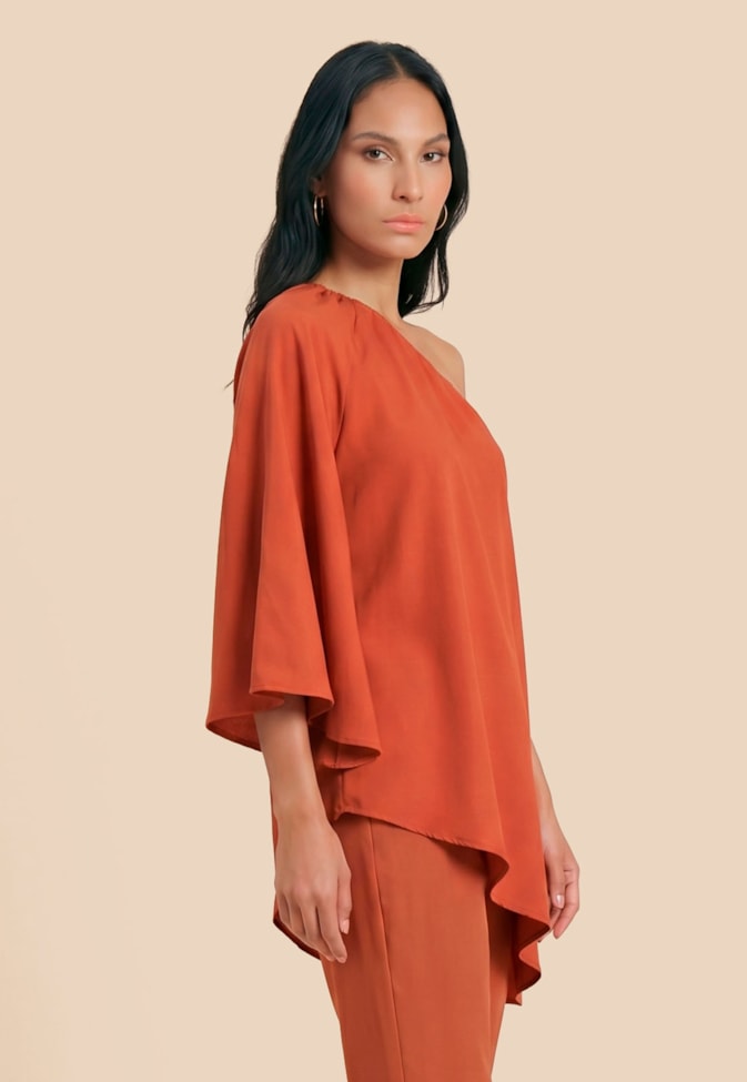 Veste Assimétrica Um Ombro Só