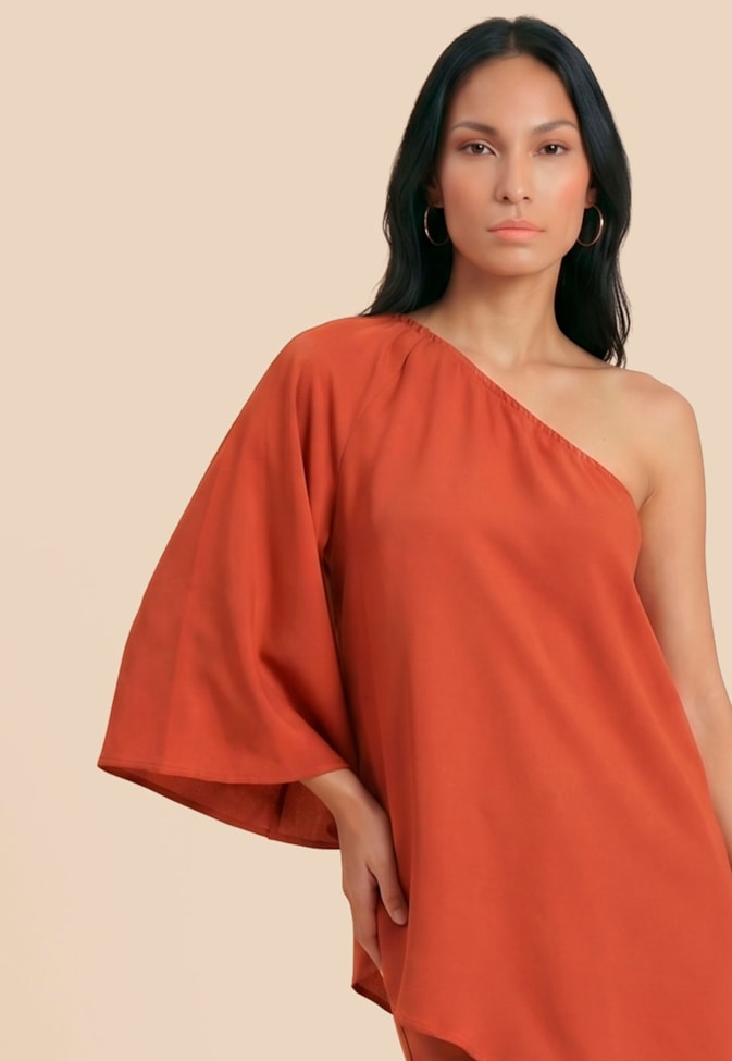 Veste Assimétrica Um Ombro Só