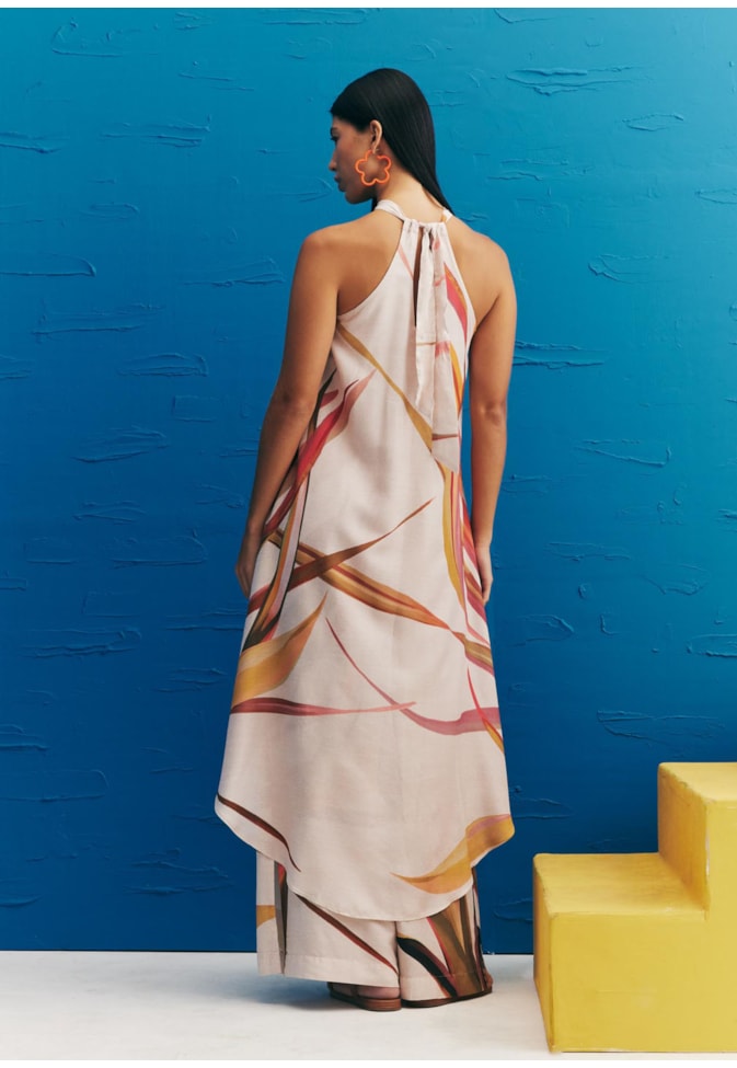 Veste Decote Túnel Estampada Belize