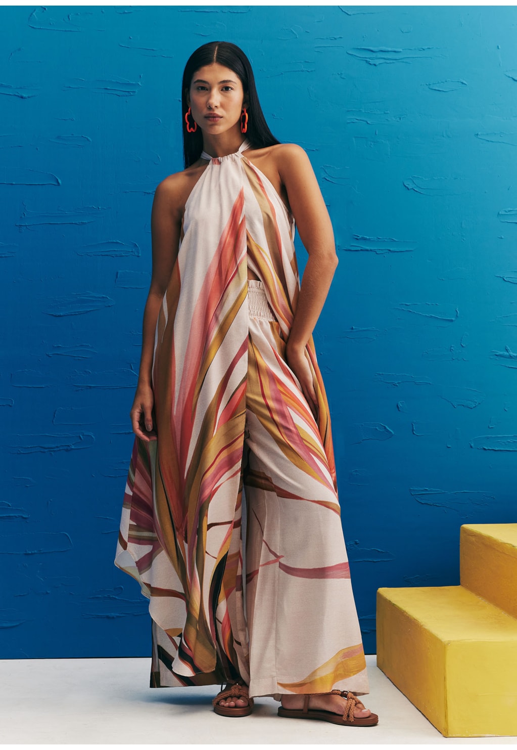 Veste Decote Túnel Estampada Belize